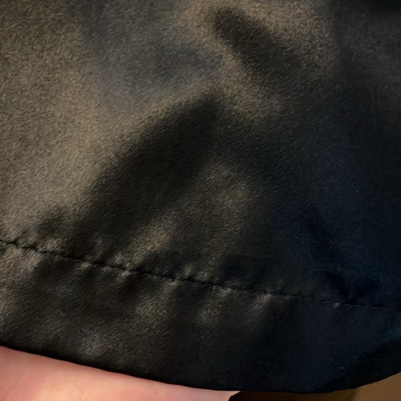 Secret Treasures black silky pajamas. 2pc. Decorative trim with gold sparkles. L - Picture 9 of 9